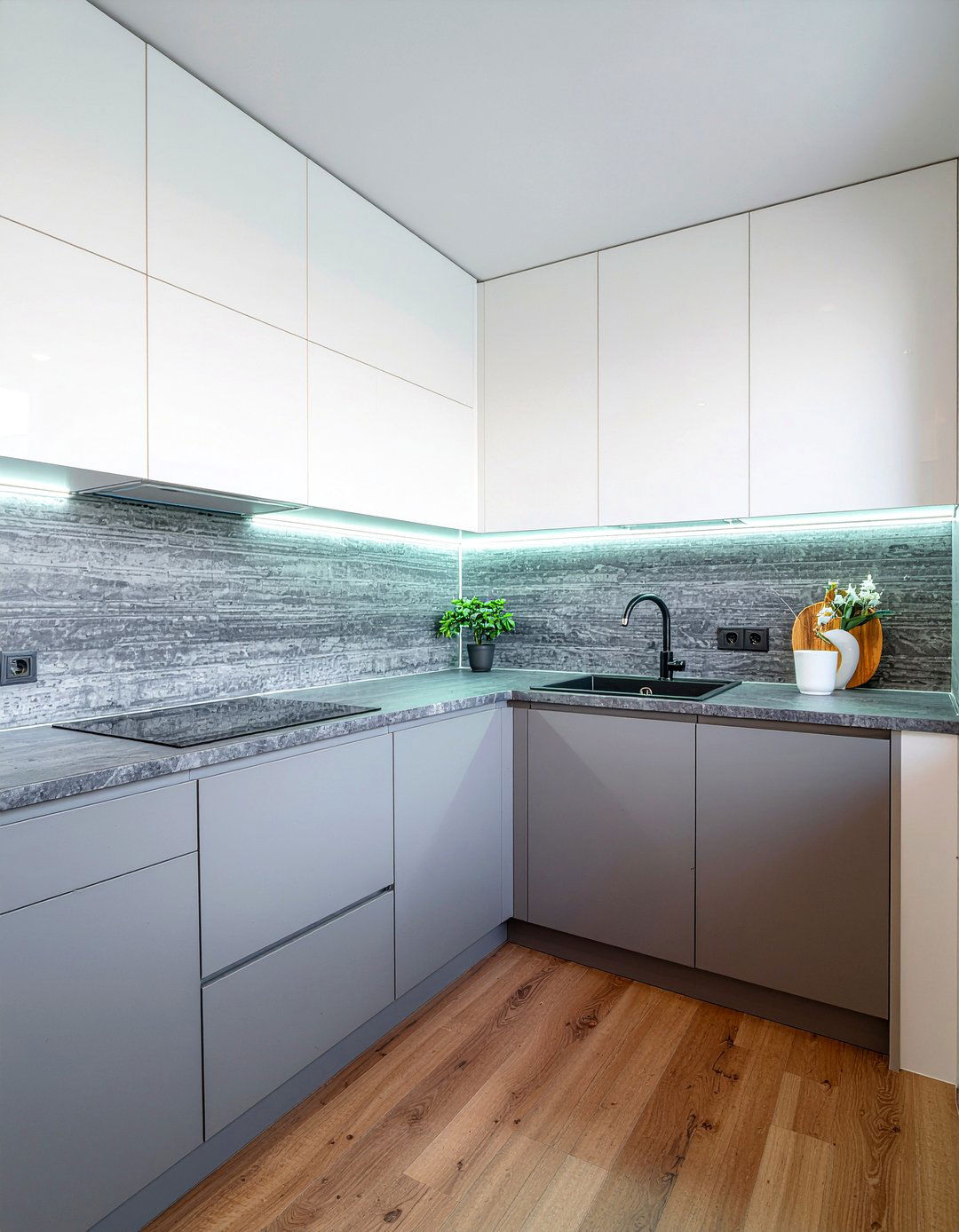 Gloss And Matte Cabinets - 30 kitchen finish mixing ideas