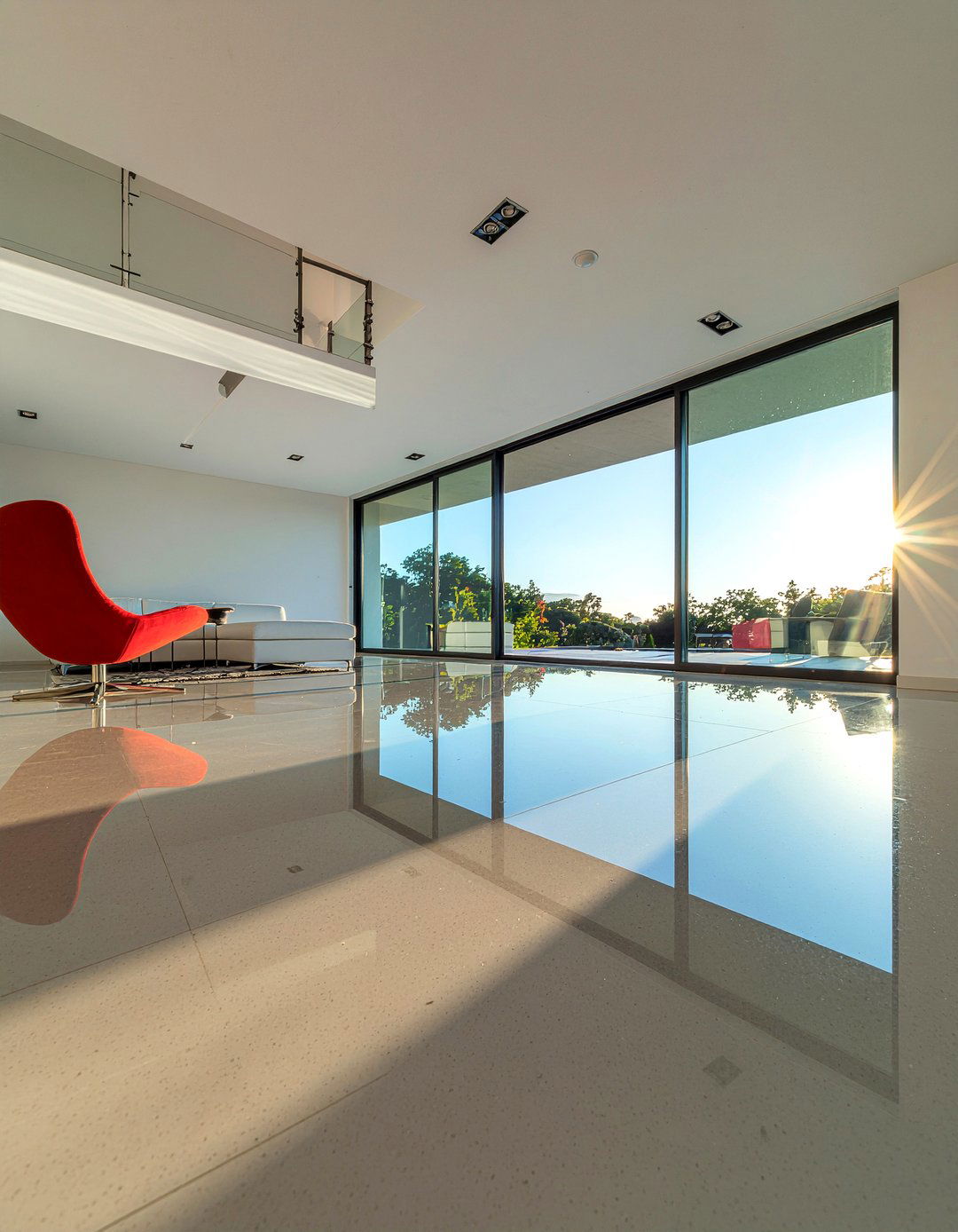 Glossy Concrete Floor - 30 living room concrete floors
