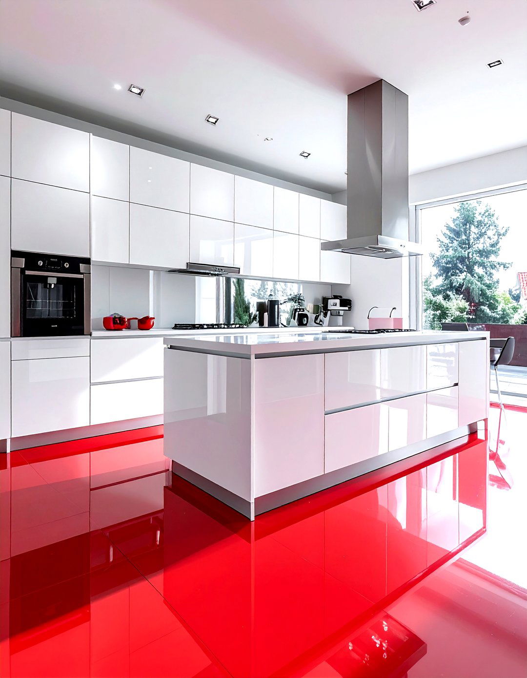 Glossy Linoleum Kitchen - 30 linoleum floor kitchen ideas