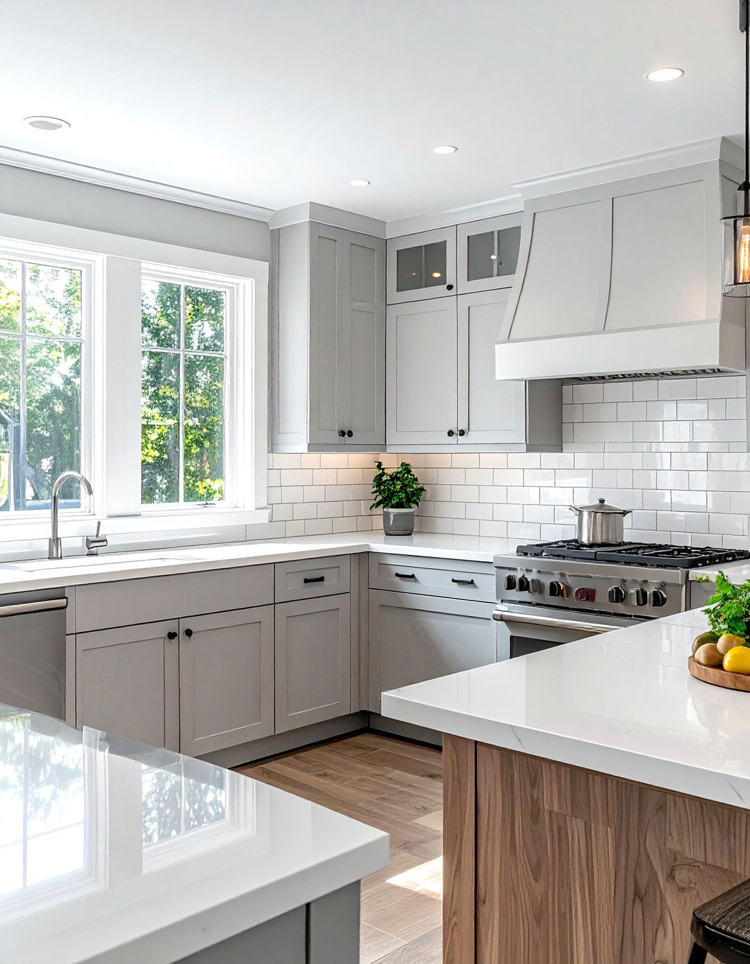 Glossy White Subway Tile - 30 subway tile kitchen backsplash ideas