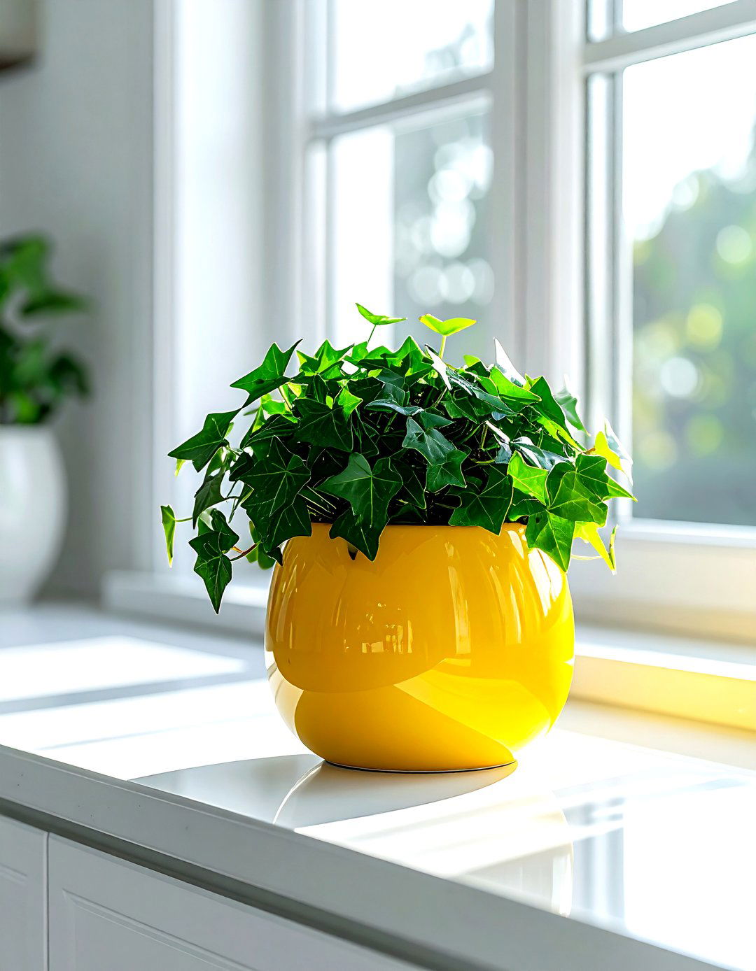 Glossy Yellow Pot - 30 ceramic planter ideas