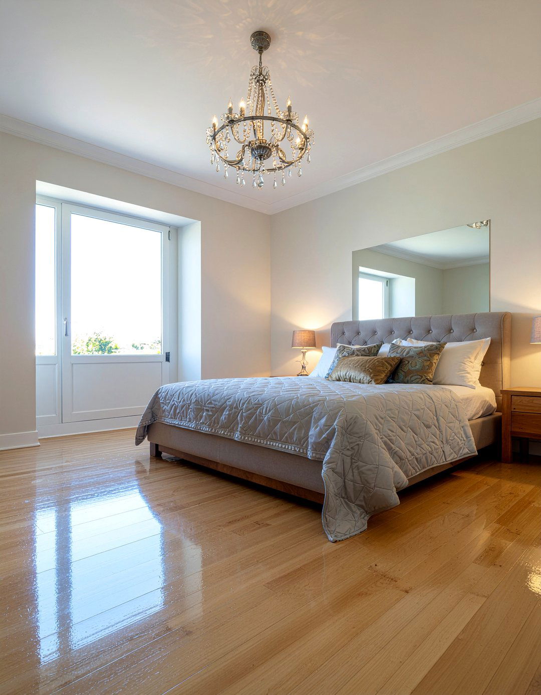 Glossy bamboo flooring - 30 bedroom bamboo flooring ideas