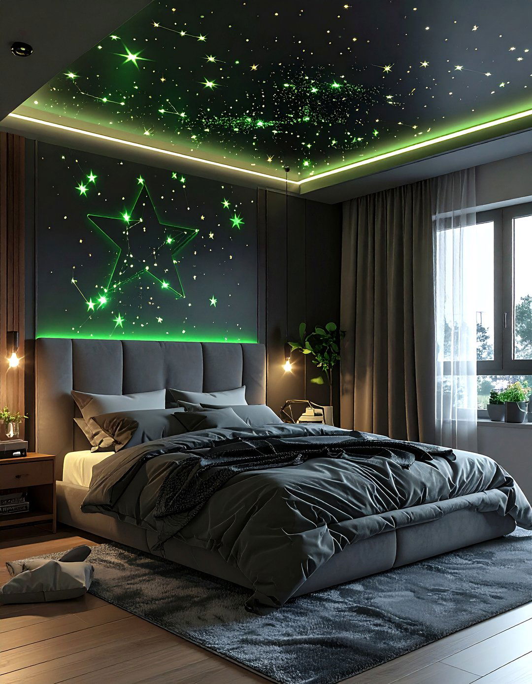 Glow in the dark stars - 30 planet bedroom ideas