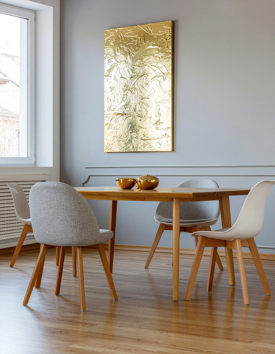 Gold Abstract Wall Art - 30 gold dining room ideas