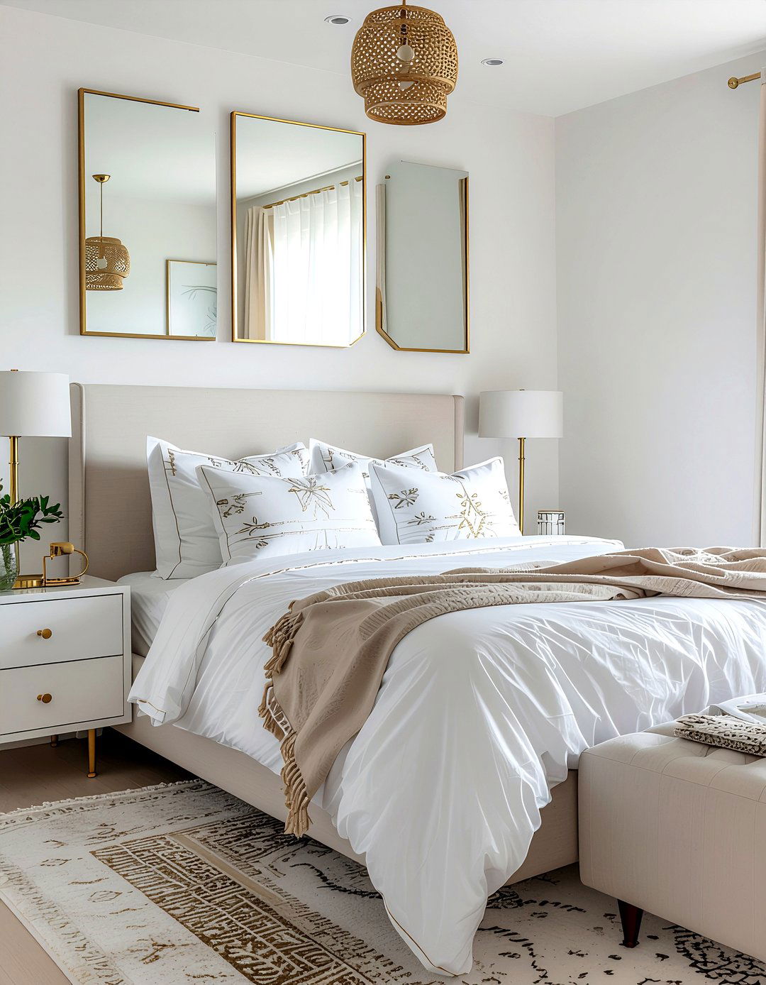 Gold Accent Bedroom - 30 modern glam bedroom ideas