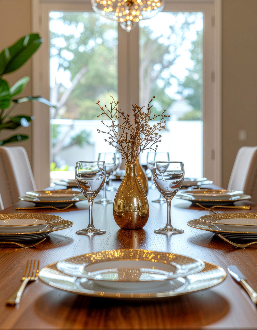 Gold Accent Decor - 30 dramatic dining room ideas