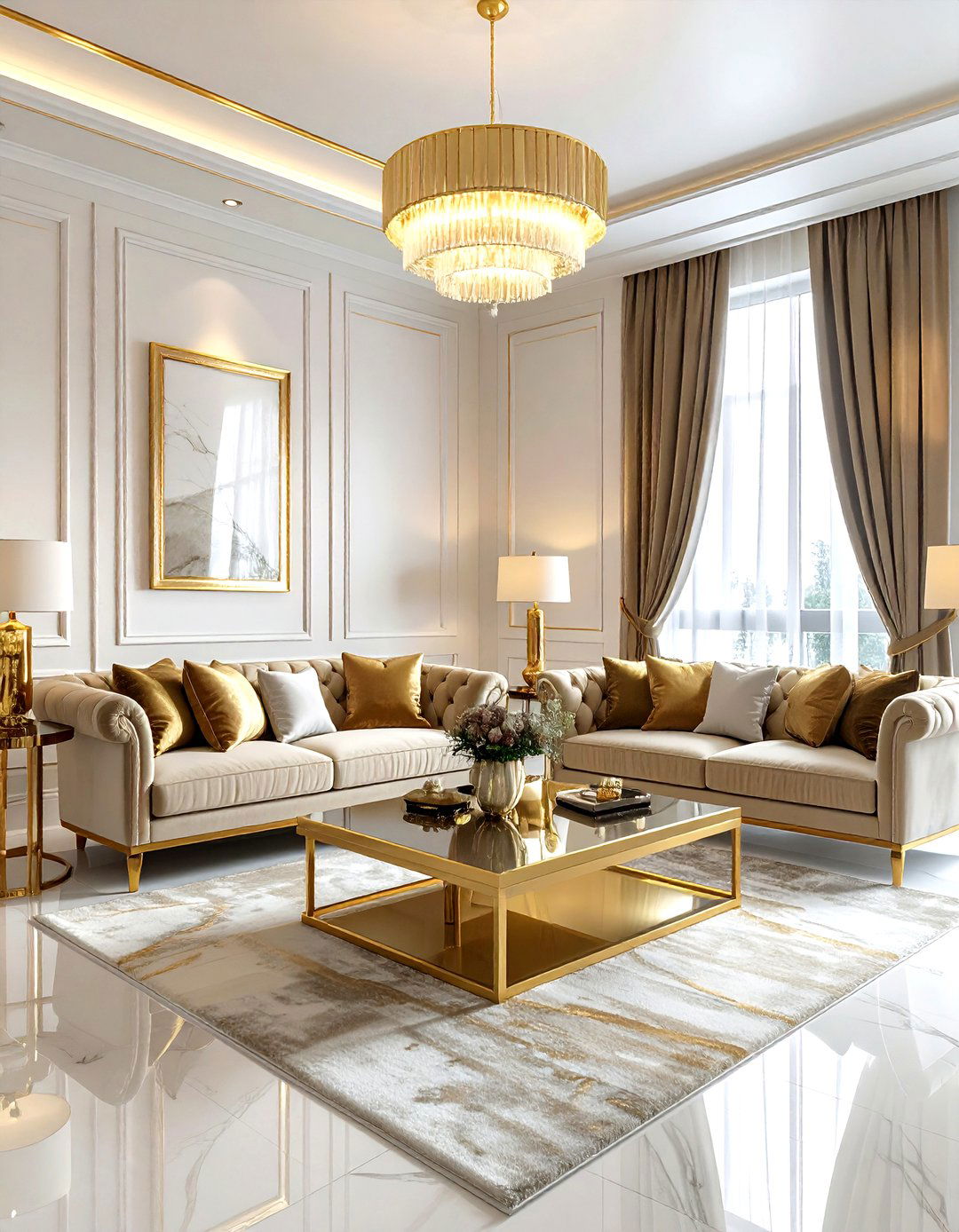 Gold Accent Living Room - 30 plush living room ideas
