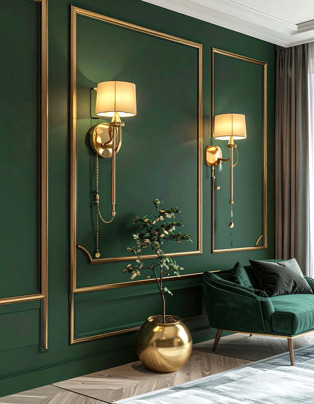 Gold Accent Sconce - 30 bedroom lighting design