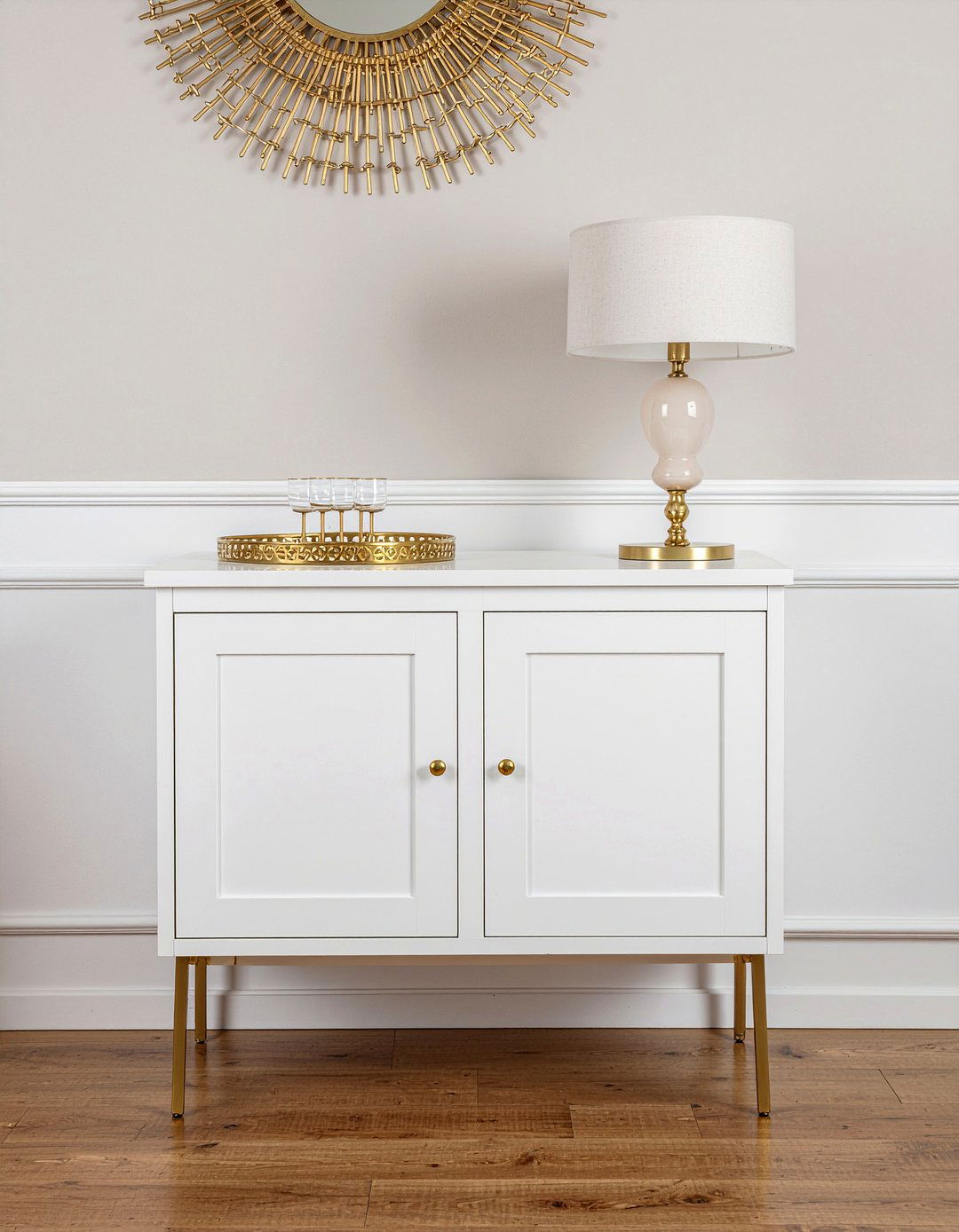 Gold Accent Sideboard - 30 living room sideboard ideas