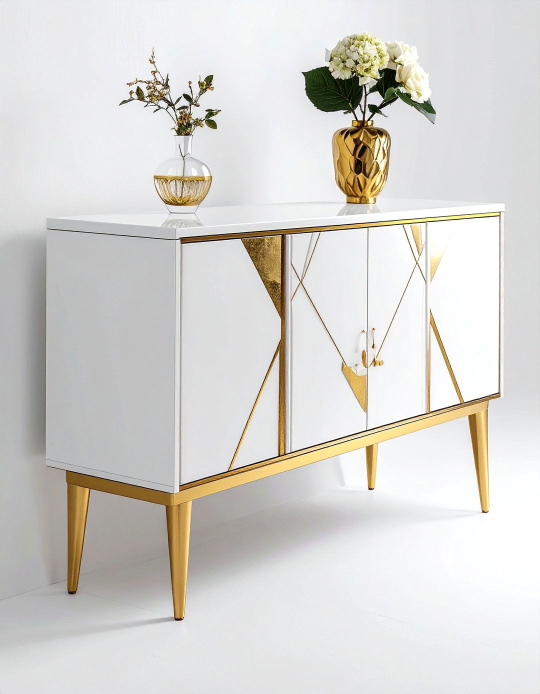 Gold Accent Sideboard - 30 dining room sideboard ideas