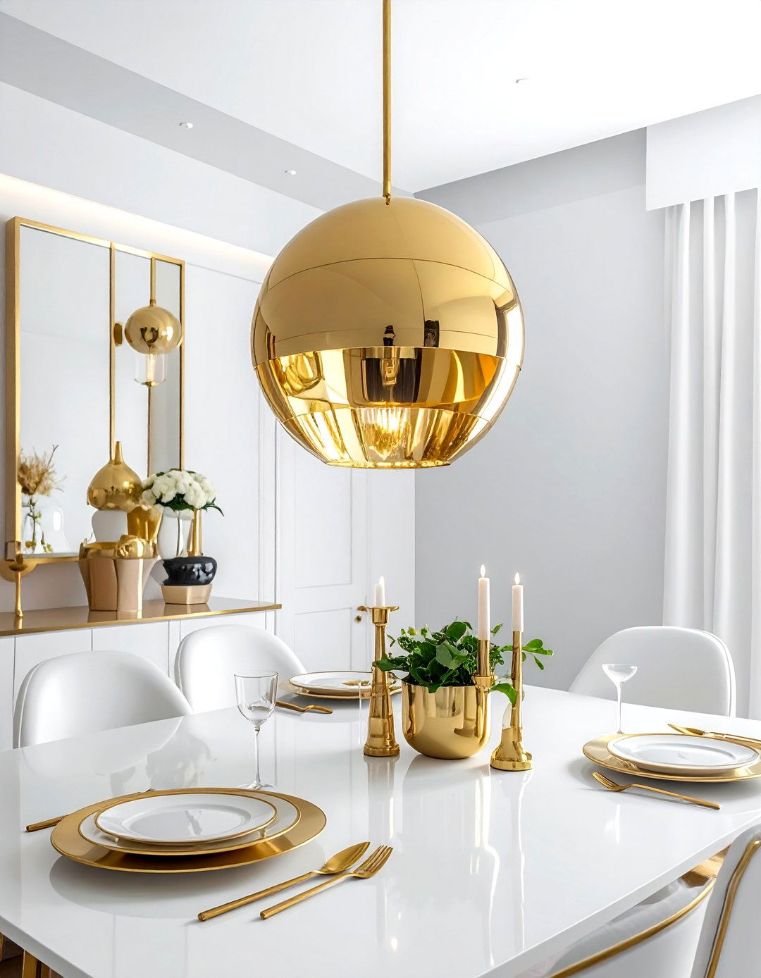 Gold Accents Dining Room - 30 dining room formal entertaining ideas