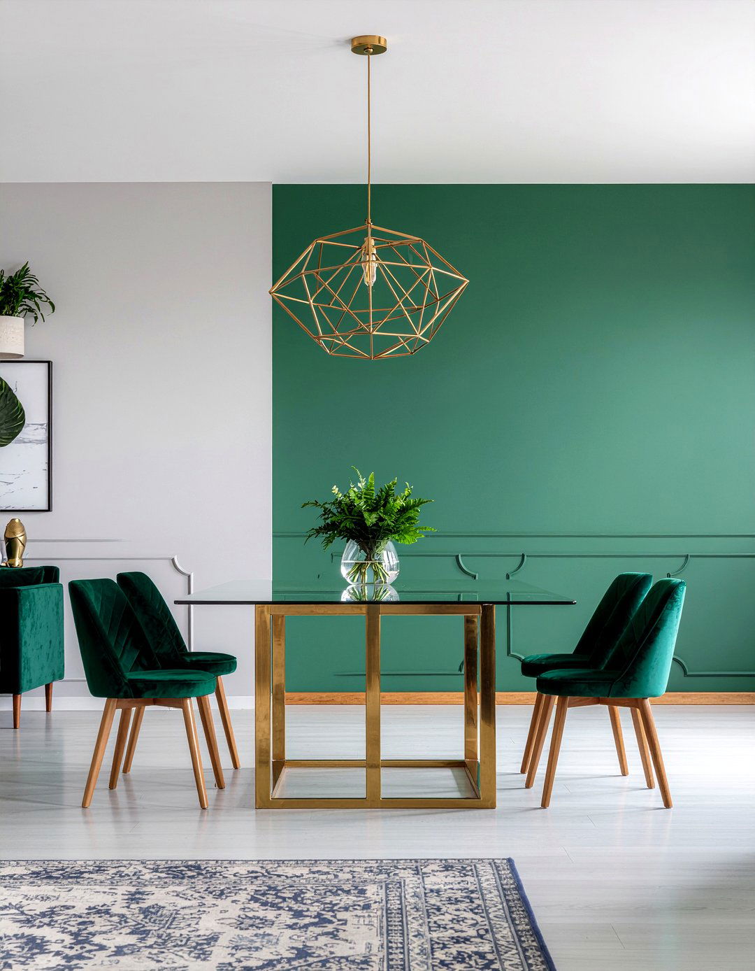 Gold And Emerald Green Dining Room - 30 emerald green dining room ideas