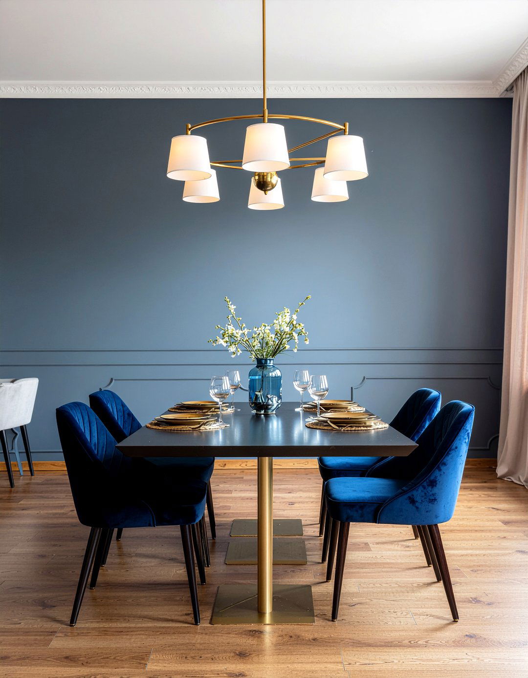 Gold And Navy Dining Room - 30 navy dining room ideas