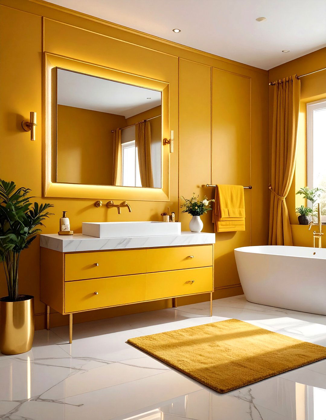Gold And Yellow Bathroom Accents - 30 yellow bathroom ideas