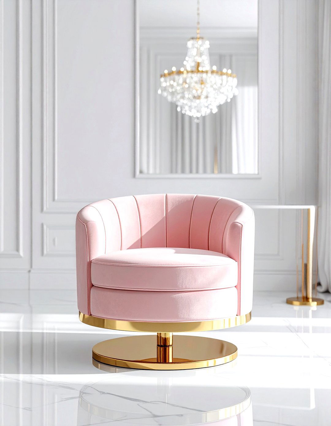 Gold Base Barrel Chair - 30 living room barrel chair ideas