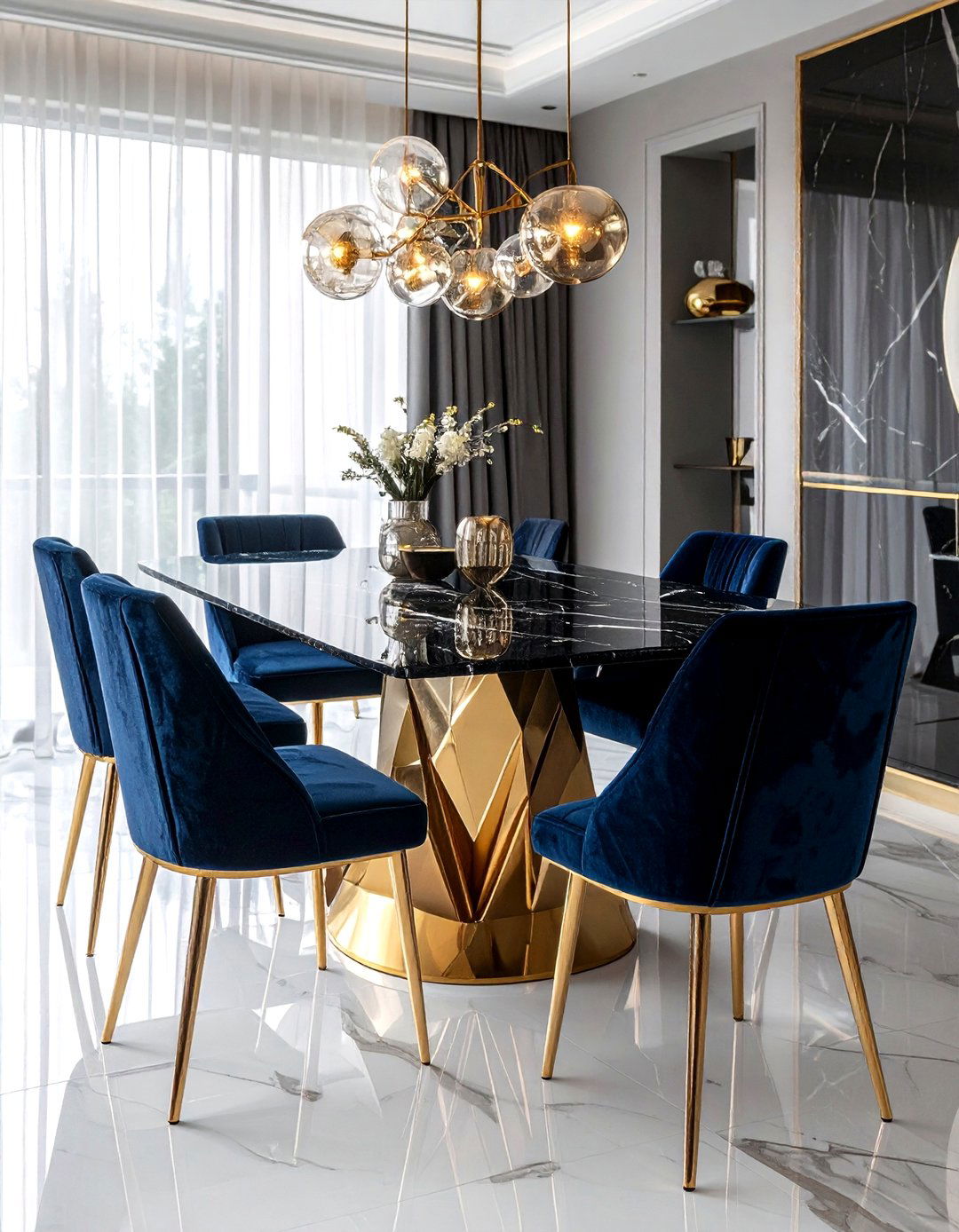 Gold Base Luxury Table - 30 dining room furniture ideas