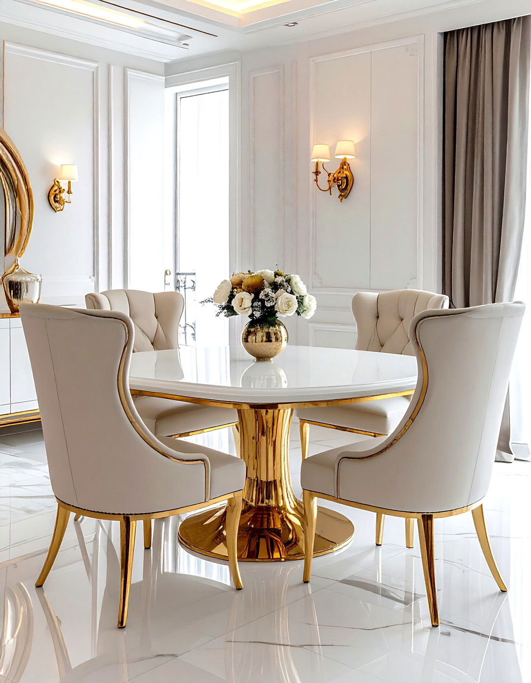 Gold Base Wingback Chairs - 30 wingback dining chair ideas