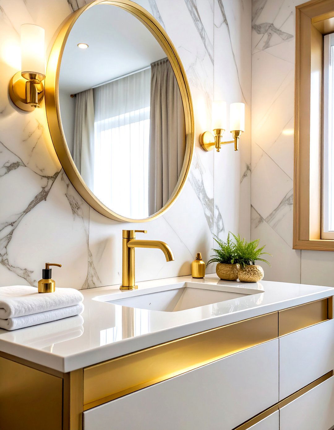 Gold Bathroom Faucet Sink - 30 gold accent decor ideas