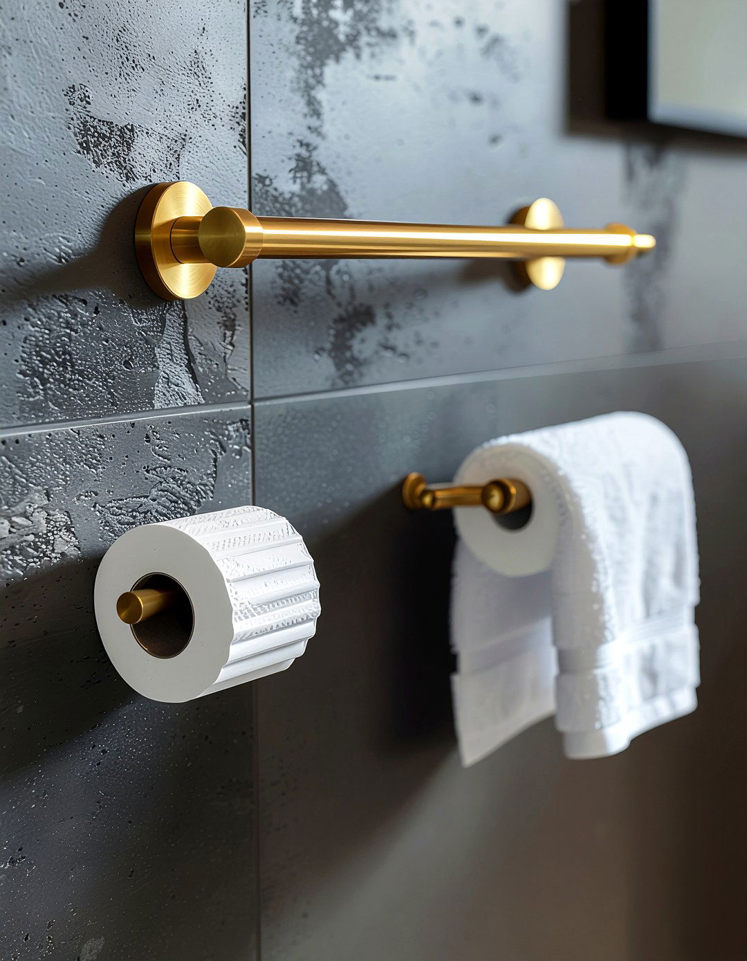 Gold Bathroom Hardware - 30 bathroom feature ideas