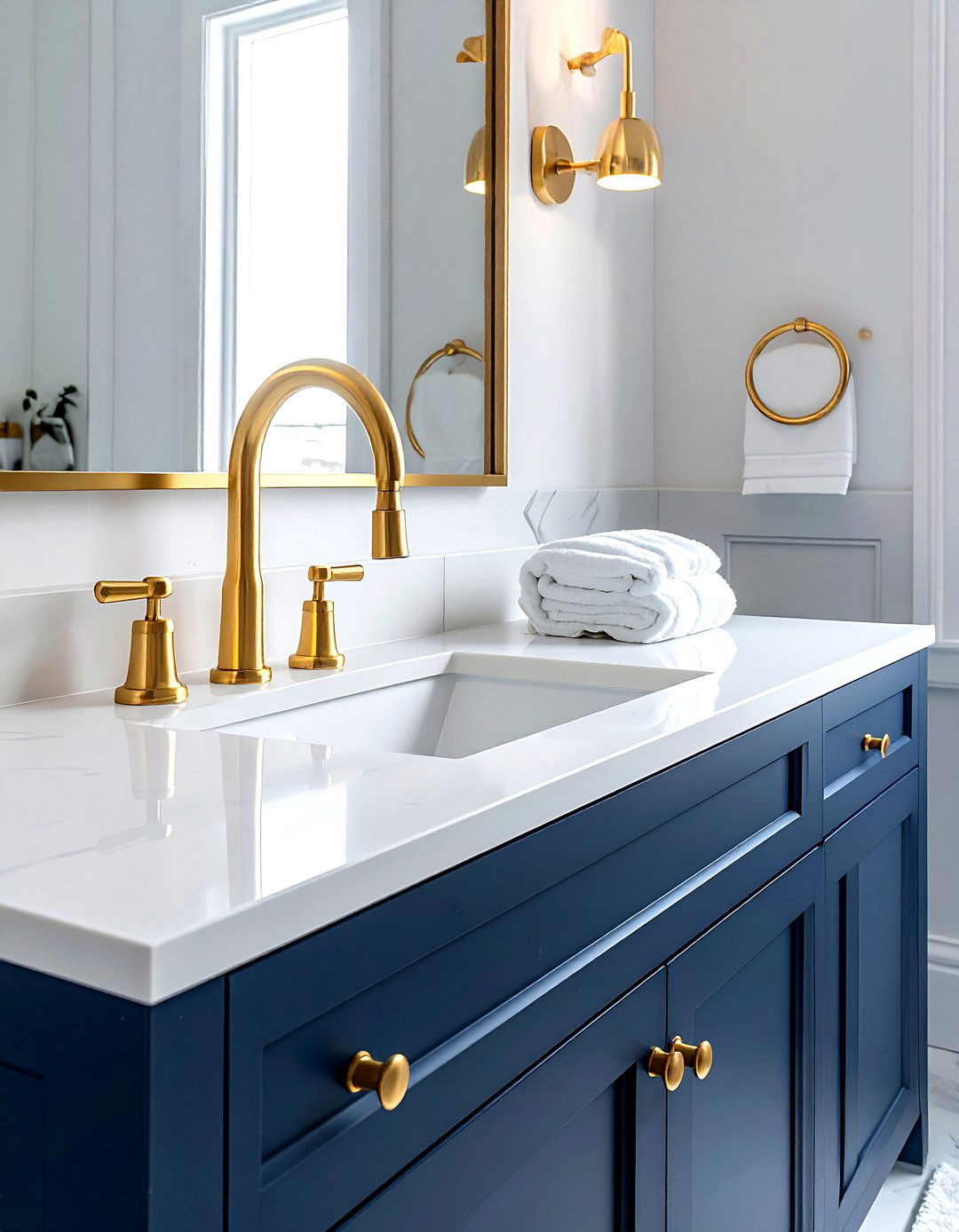 Gold Bathroom Hardware - 30 spa-like decor ideas