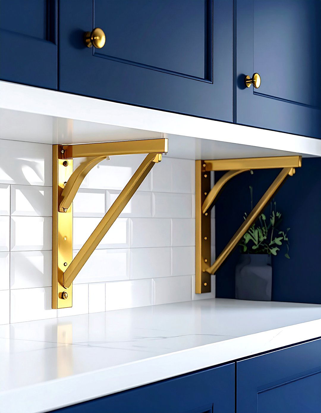 Gold Brass Kitchen Bracket - 30 kitchen corbel ideas