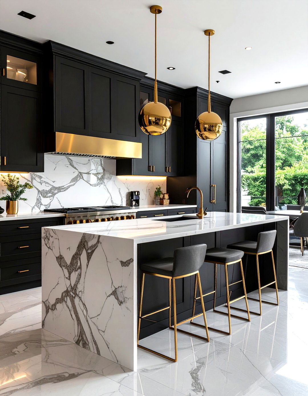 Gold Cabinet Pulls - 30 kitchen cabinet hardware ideas