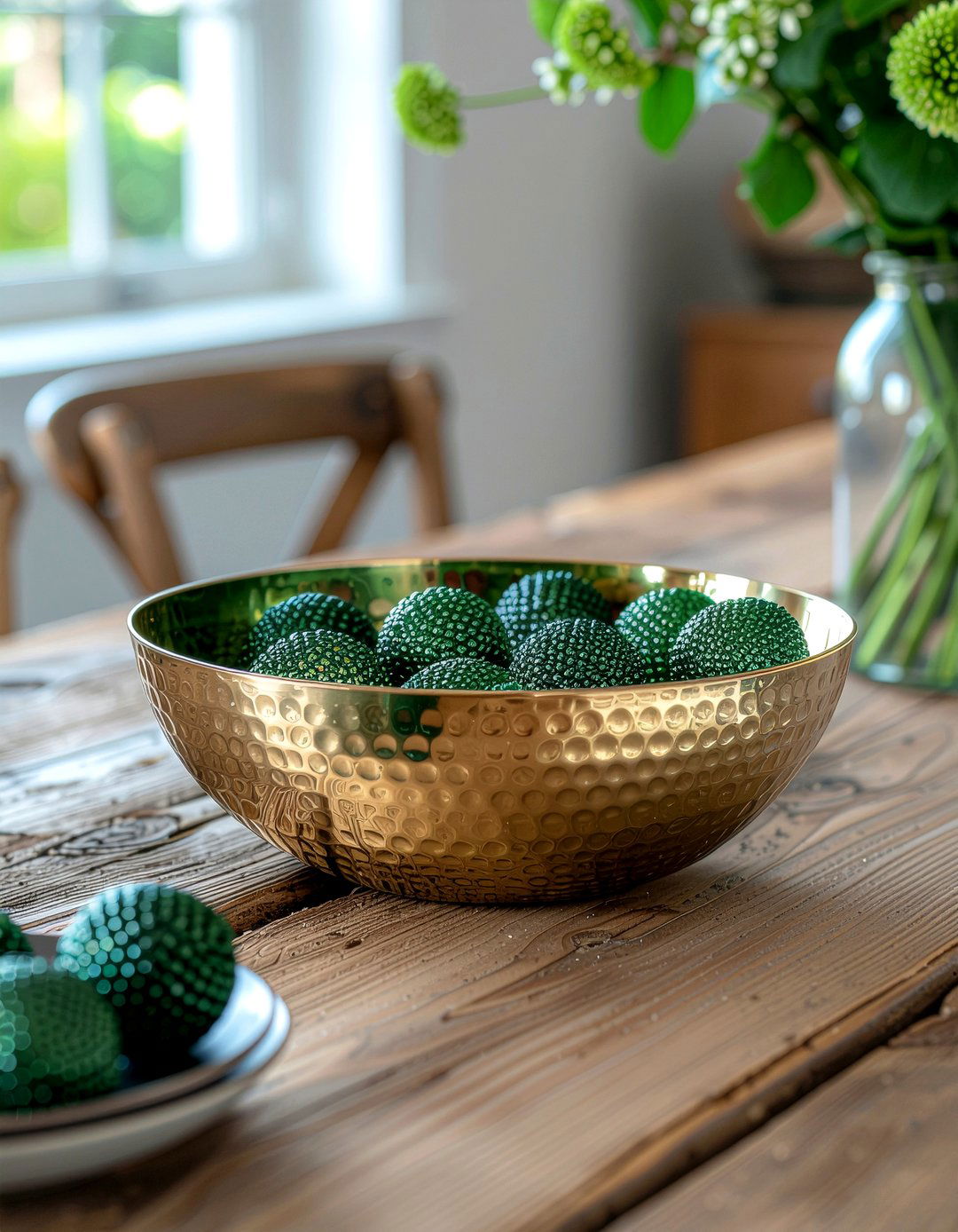 Gold Centerpiece Bowl - 30 gold dining room ideas