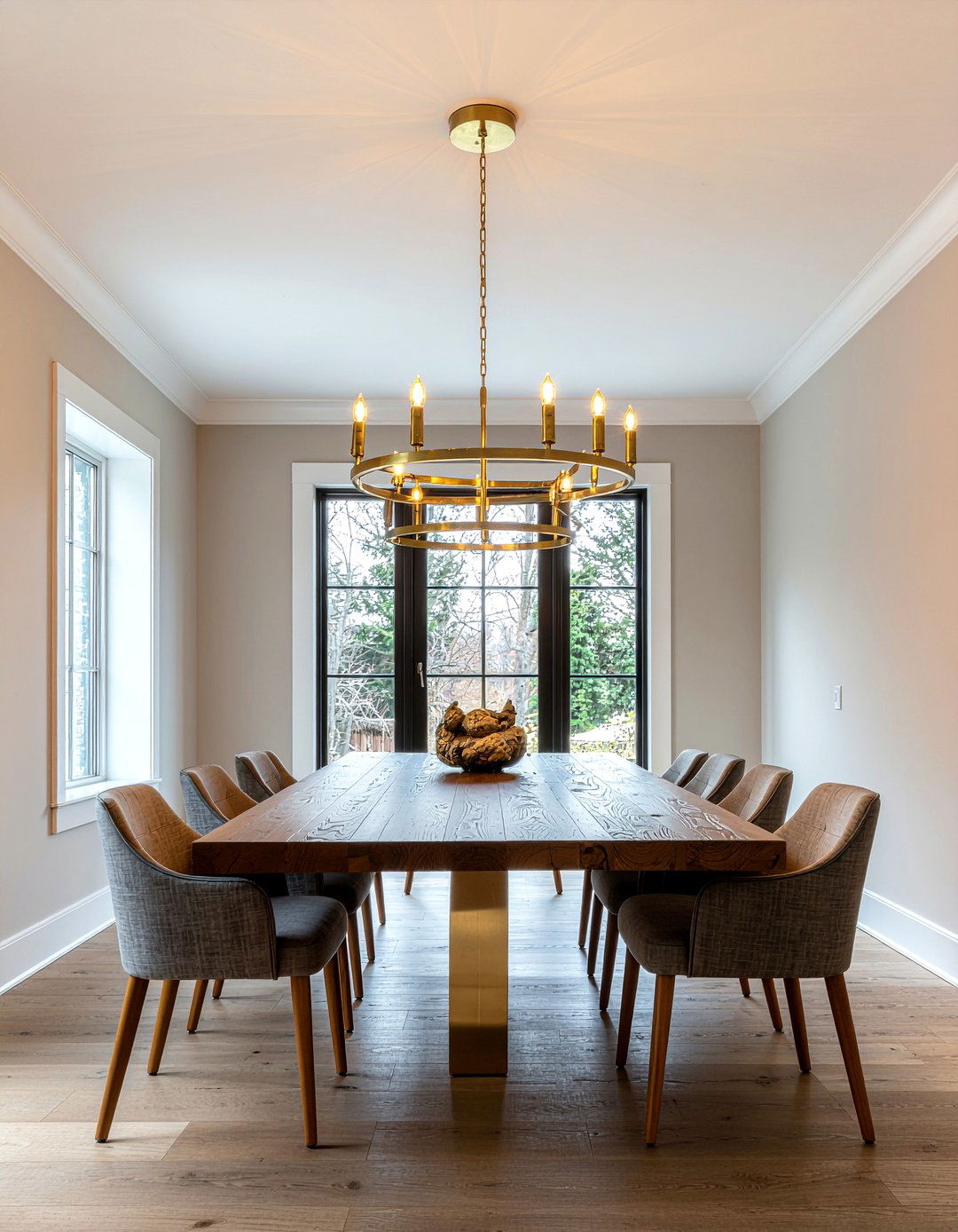 Gold Chandelier - 30 gold dining room ideas