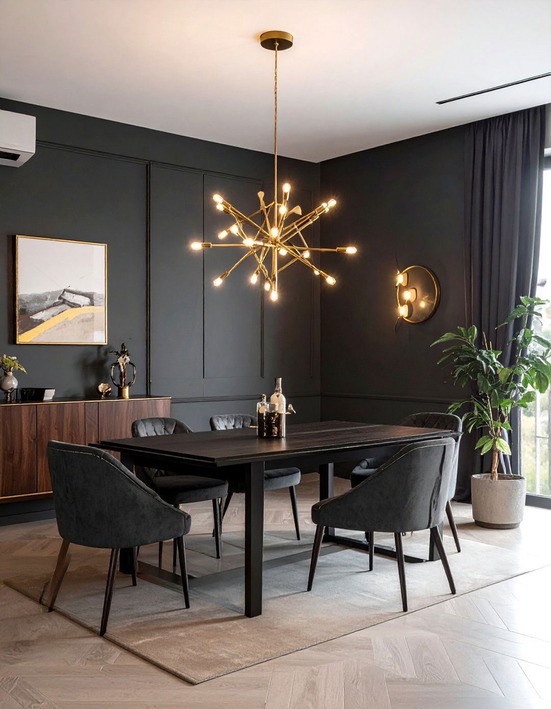 Gold Chandelier Lighting - 30 twilight dining room ideas