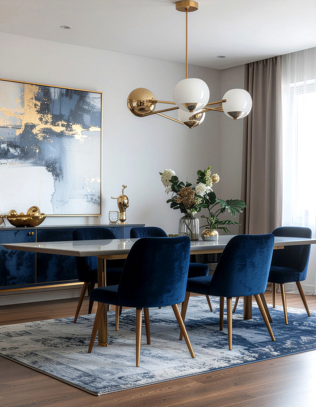 Gold Chandelier - 30 dining room statement piece ideas