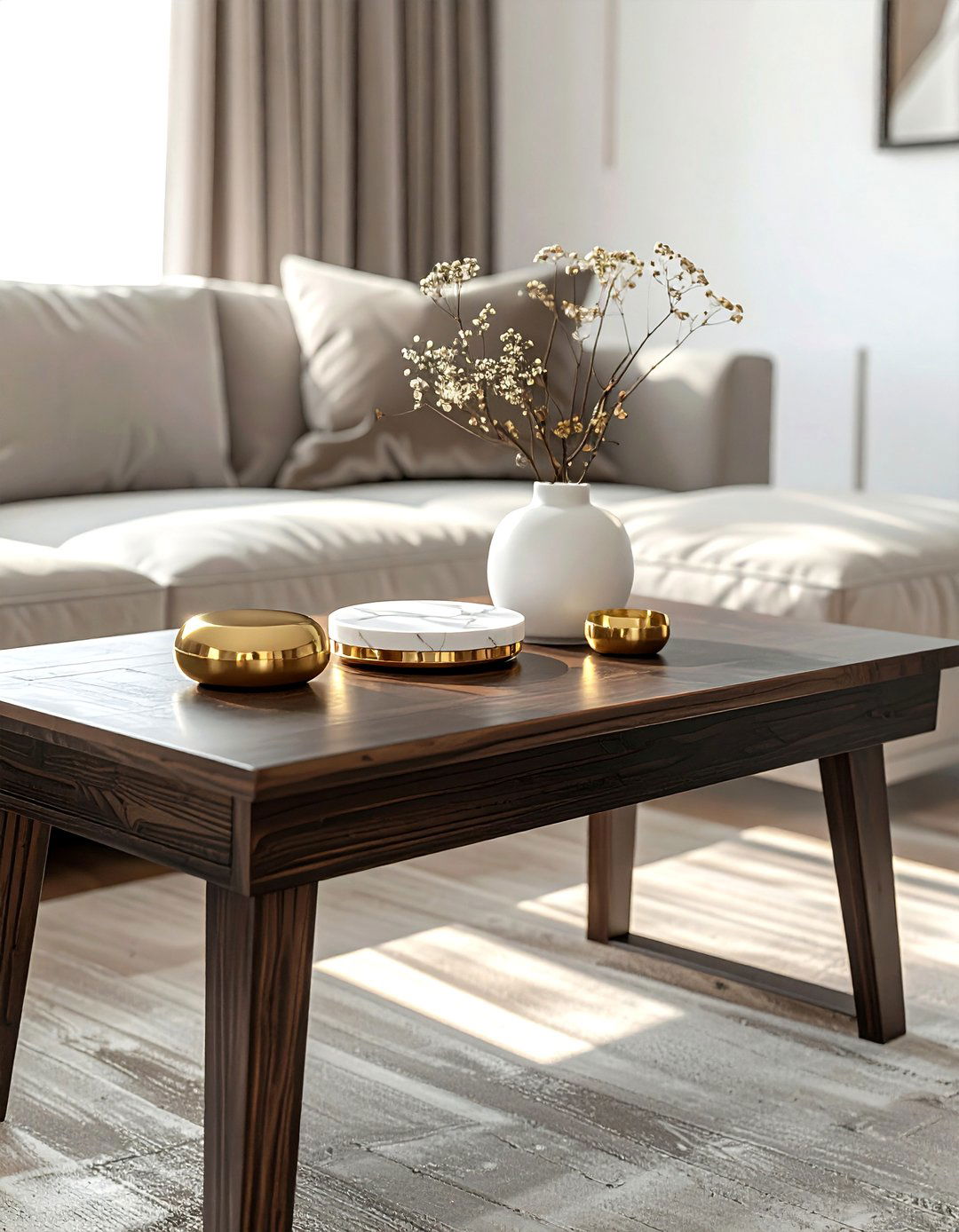 Gold Coaster Coffee Table - 30 gold accent decor ideas