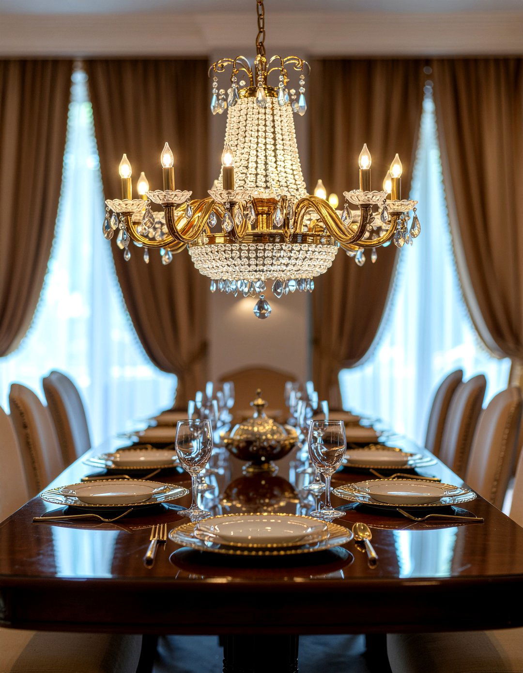 Gold Crystal Chandelier Dining Room - 30 crystal chandelier dining room ideas