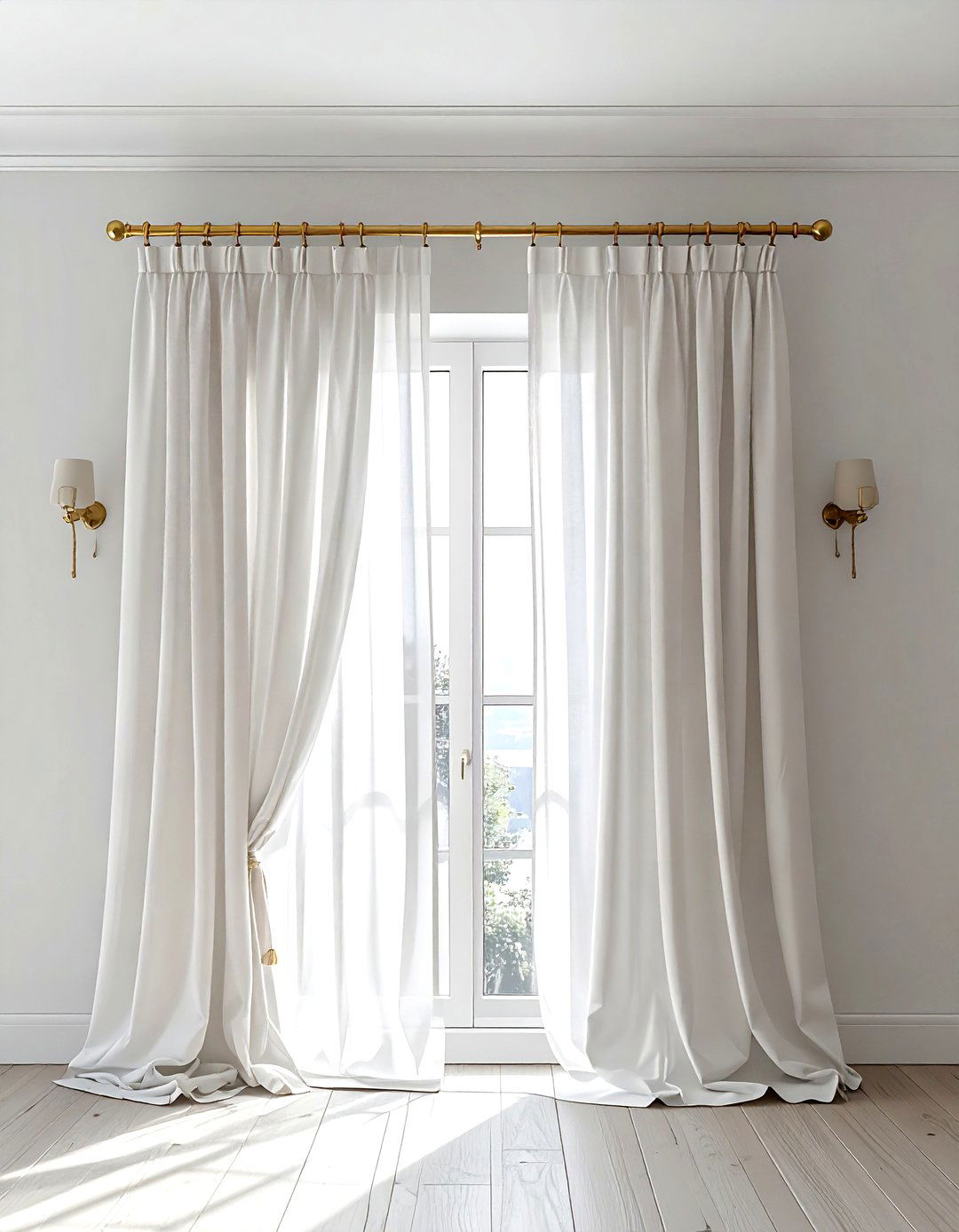 Gold Curtain Rod - 30 gold decor ideas