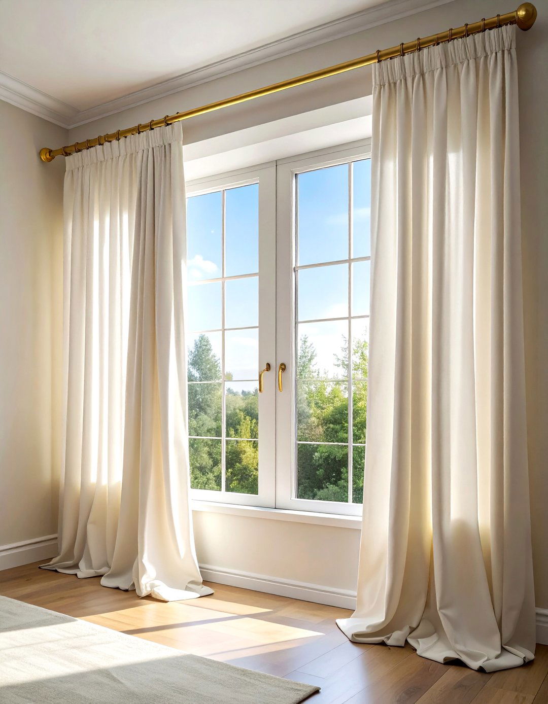 Gold Curtain Rod Window - 30 gold accent decor ideas