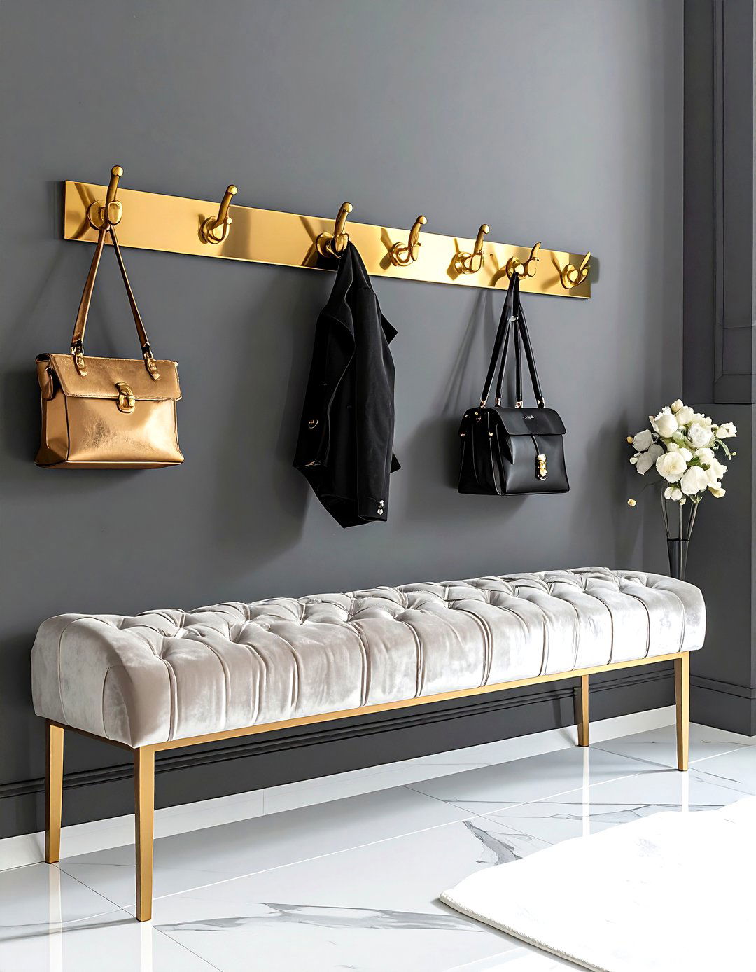 Gold Decorative Hooks - 30 mudroom hook ideas
