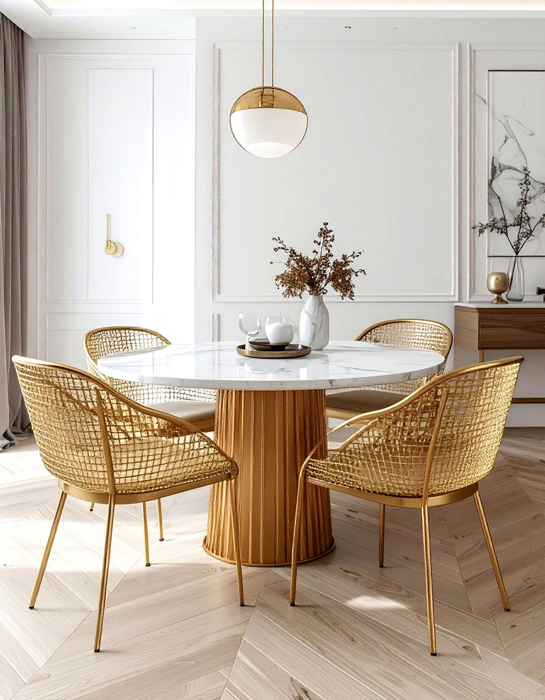 Gold Dining Chair - 30 gold decor ideas