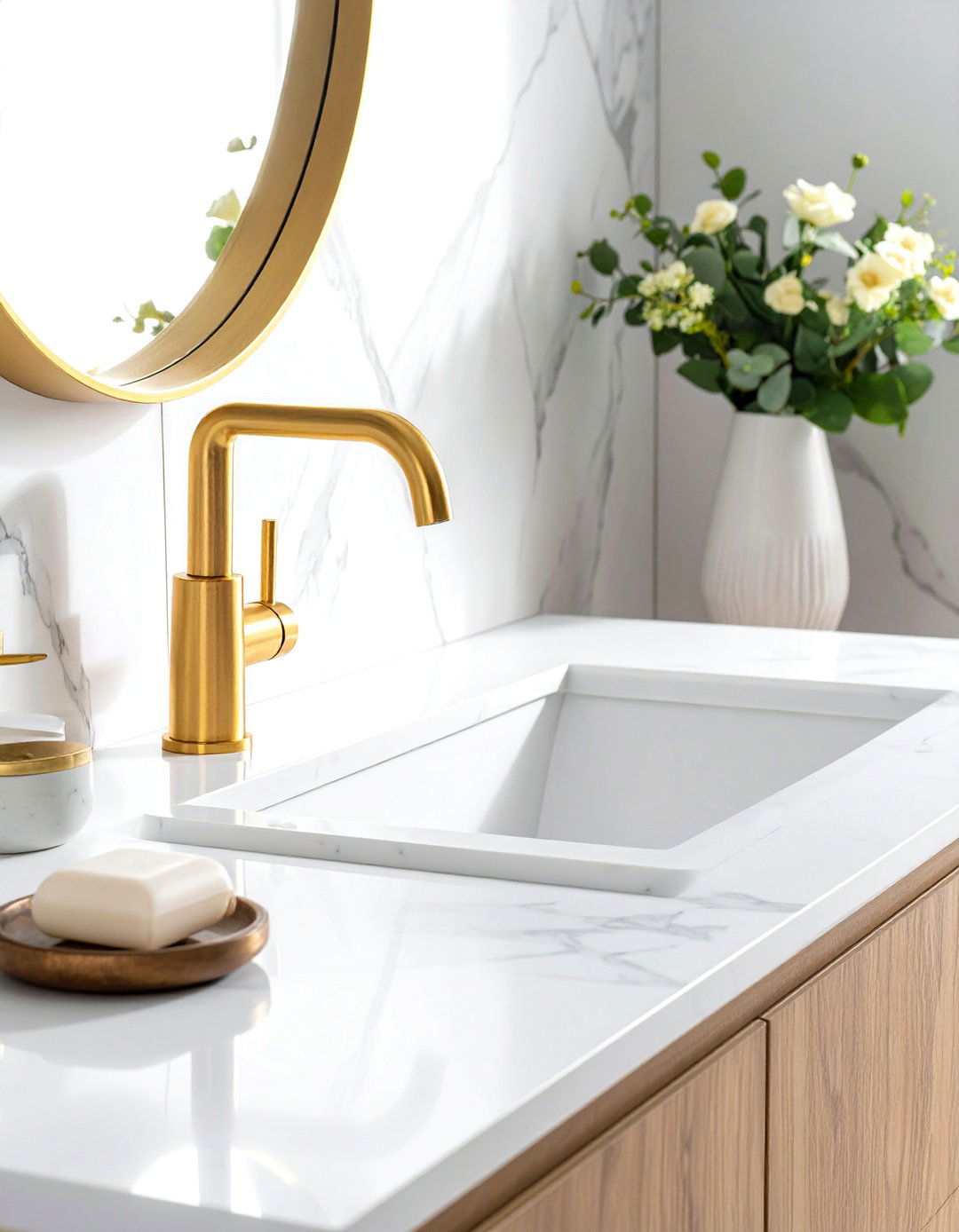 Gold Faucet Bathroom - 30 bathroom vanity accent ideas