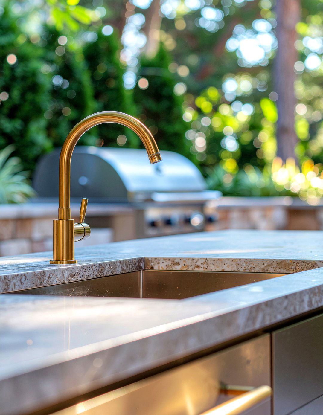 Gold Faucet For Outdoor Kitchen - 30 gold kitchen faucet ideas