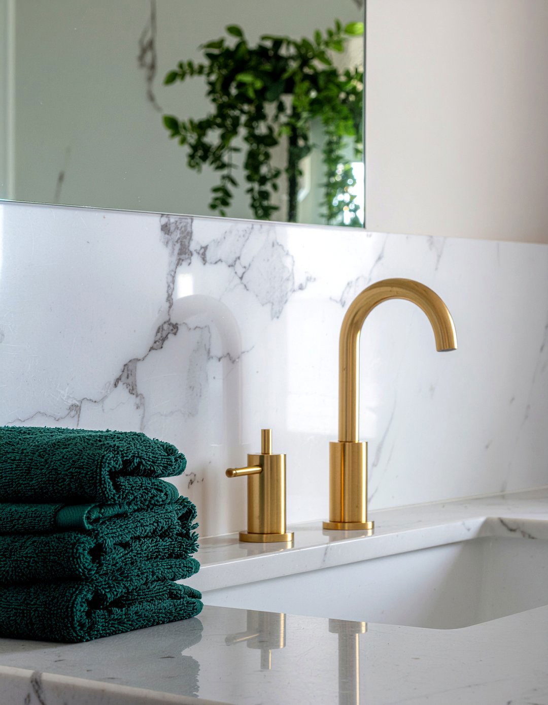 Gold Finish Hook - 30 bathroom towel hook ideas