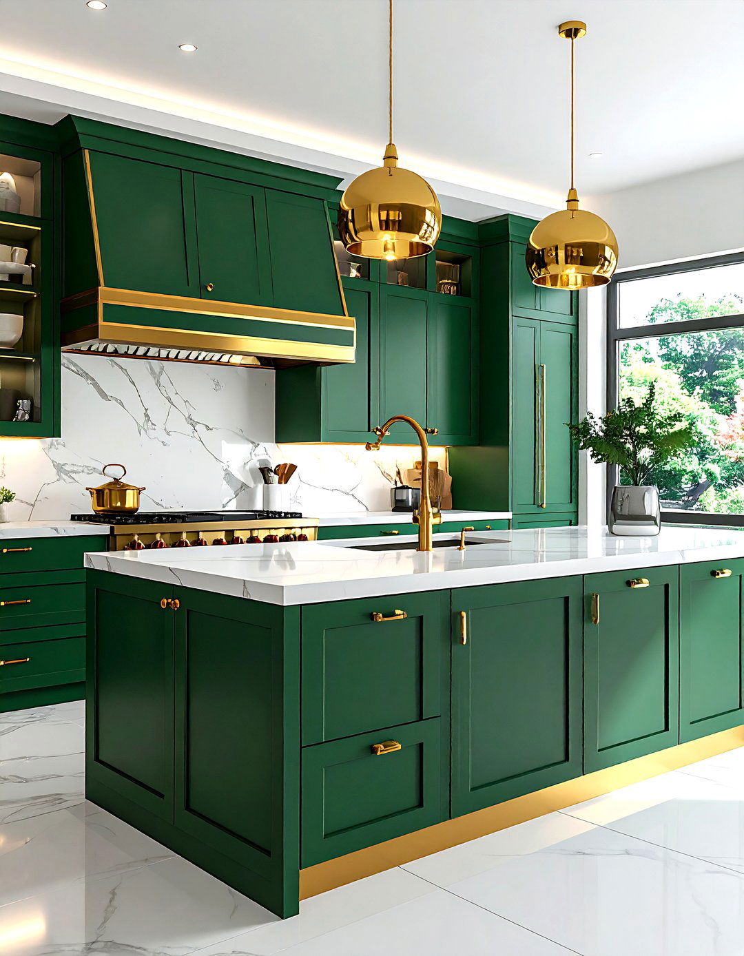 Gold Finish Pot Filler - 30 pot filler kitchen ideas