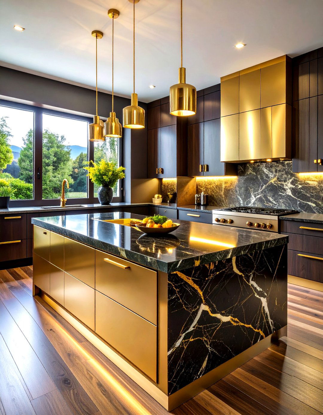 Gold Finish Stainless Steel - 30 stainless steel backsplash kitchen ideas