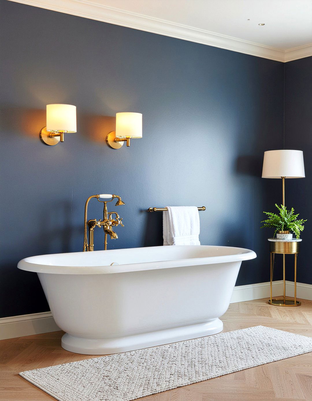 Gold Fixture Accents - 30 bathroom tub accent ideas