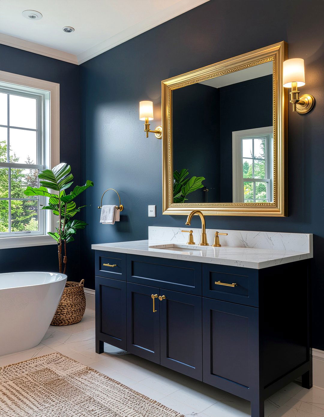 Gold Fixture Bathroom - 30 bathroom inspiration ideas