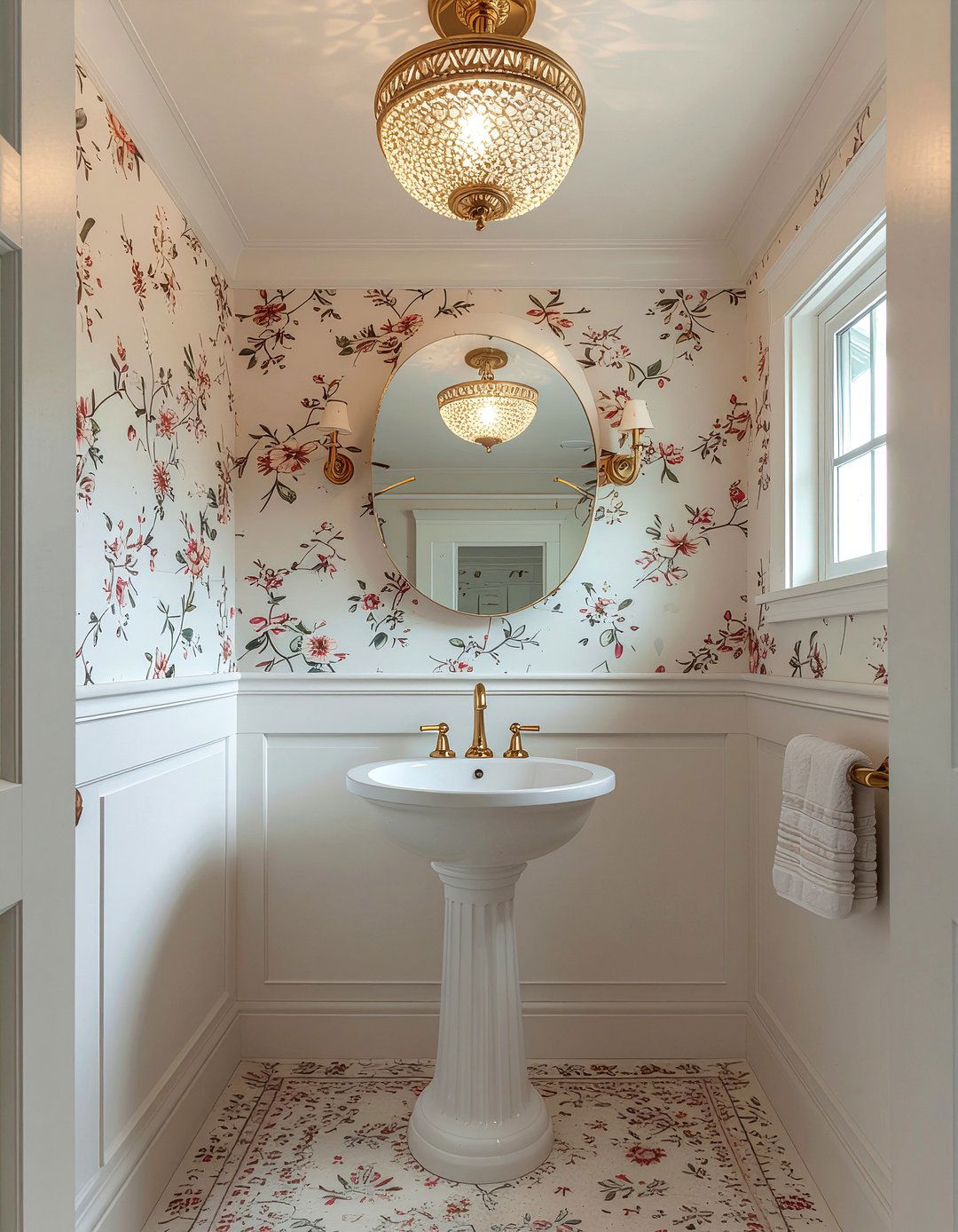 Gold Flush Mount - 30 bathroom lighting ideas