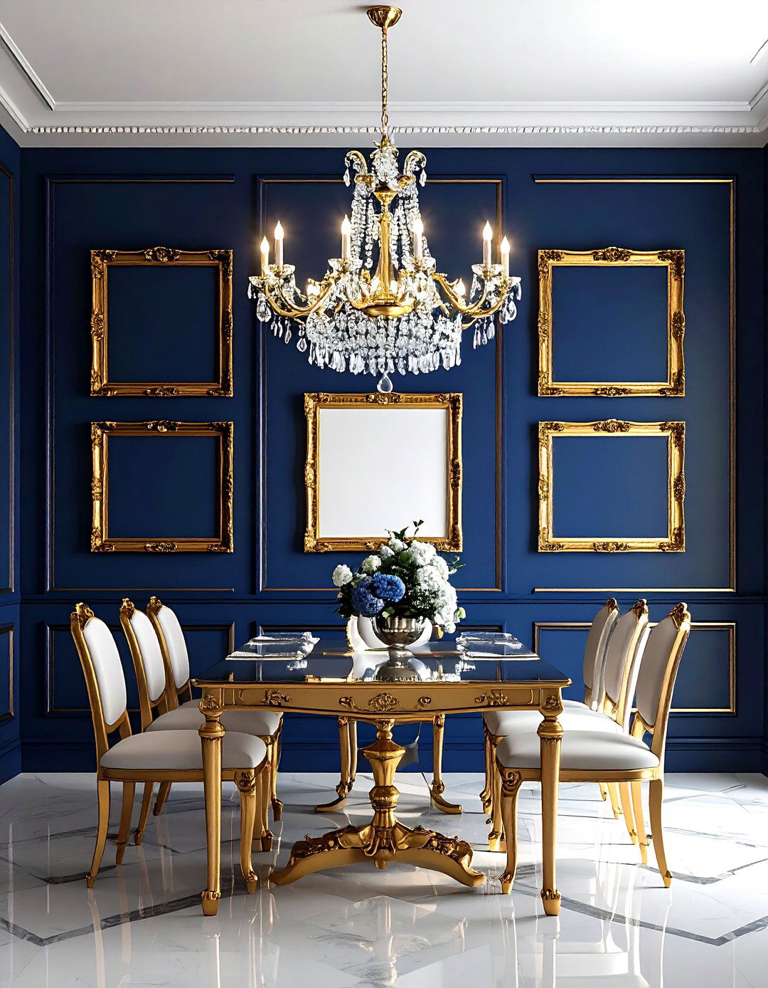Gold Frame Gallery Wall - 30 frame wall ideas
