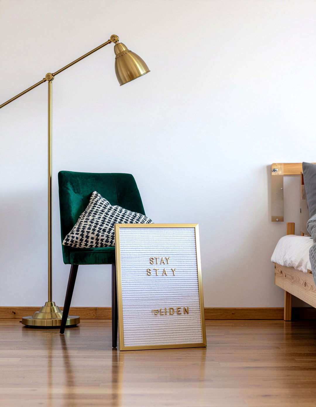 Gold Frame Letter Board - 30 bedroom letter boards