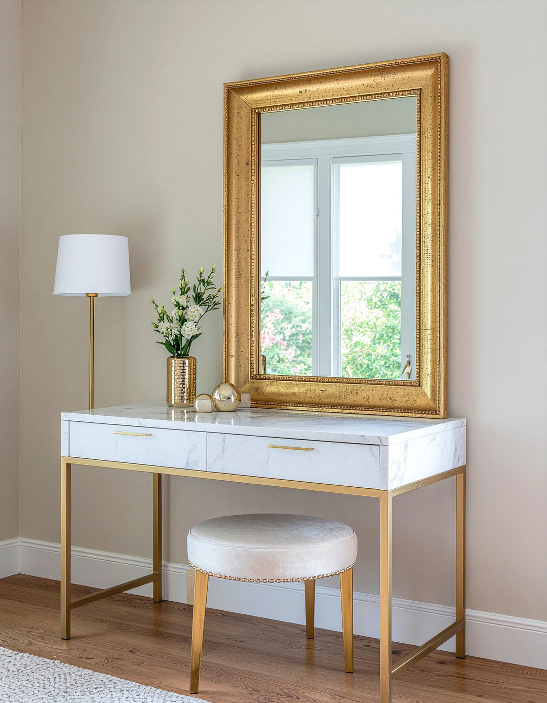 Gold Framed Mirror - 30 bedroom mirrors