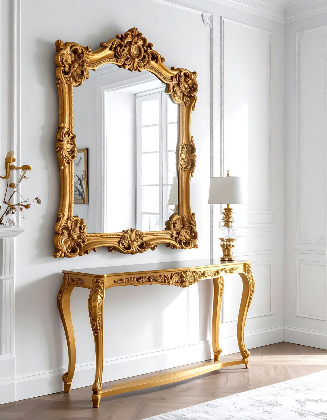 Gold Framed Mirror - 30 decor final detail ideas