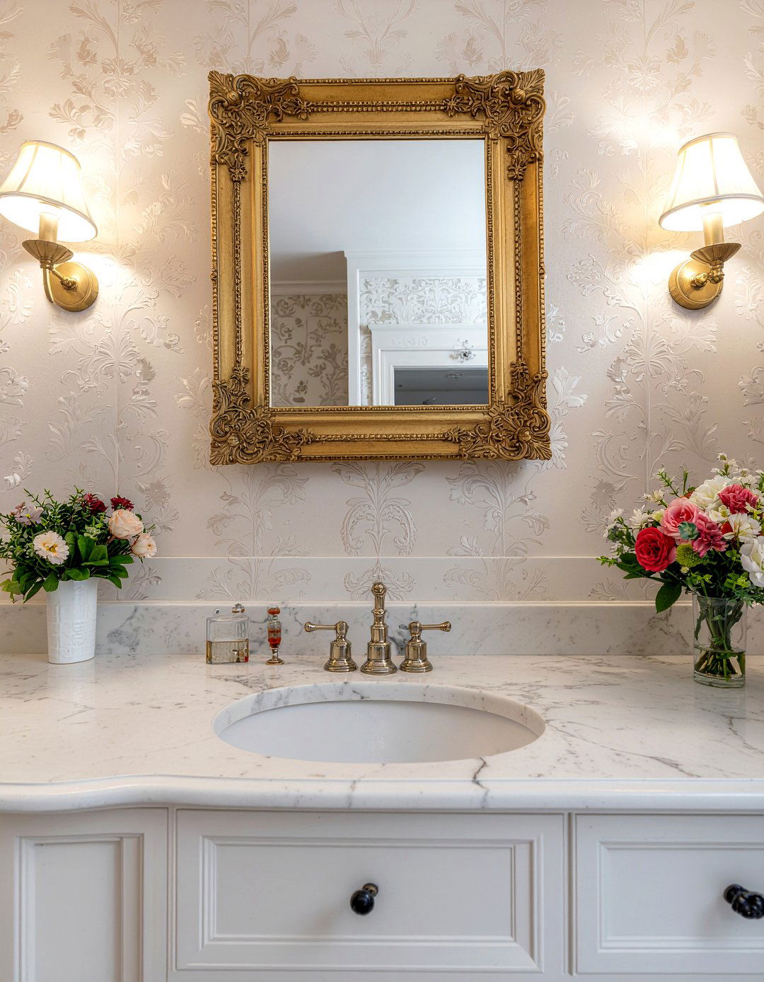 Gold Gilt Mirror - 30 bathroom character ideas