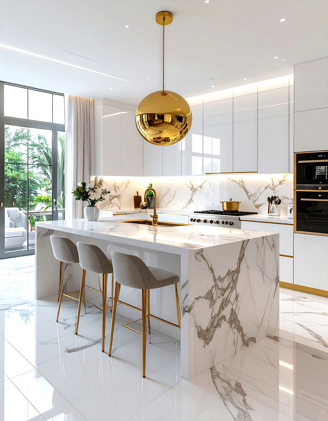 Gold Globe Kitchen Pendant - 30 globe pendant kitchen ideas